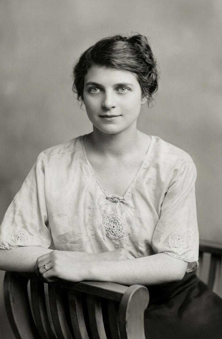 Studio portrait of Florence Alice King, c. 1923
